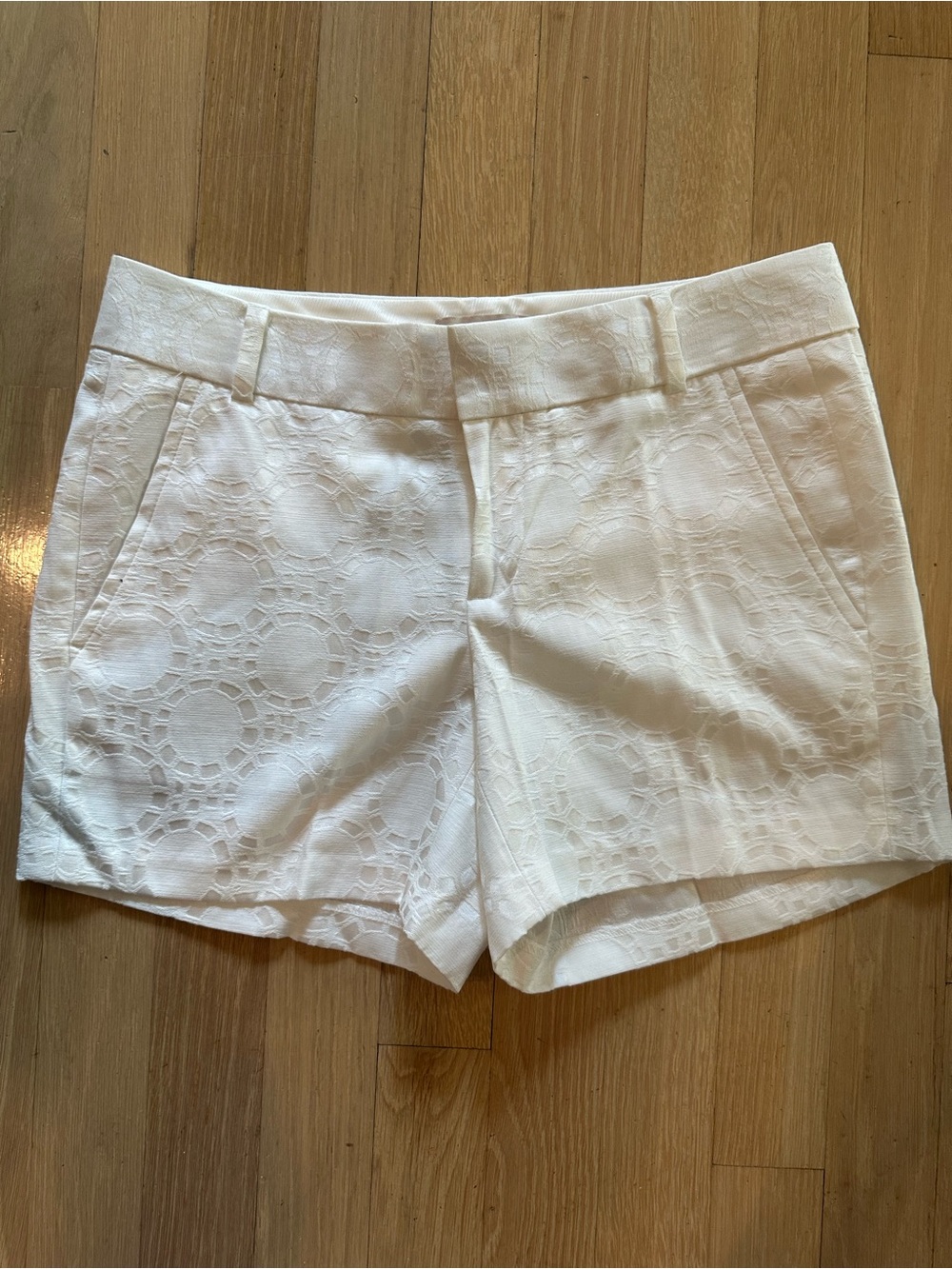 Banana Republic. White, fancy shorts!